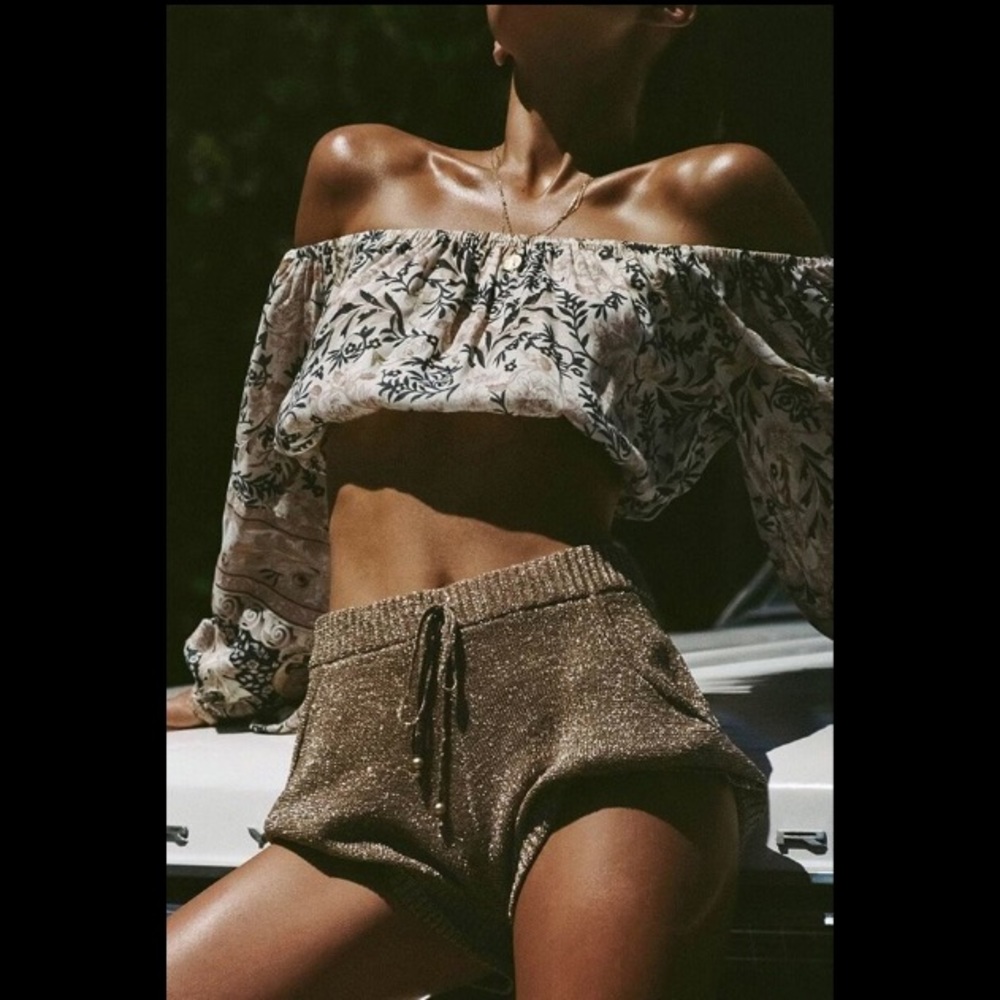 SOLD❗️ Spell & the Gypsy | Oasis Pearl Off The Shoulder Crop Top